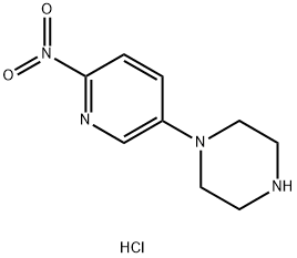 Piperazine, 1-(6-nitro-3-pyridinyl)-, hydrochloride (1:1) Struktur