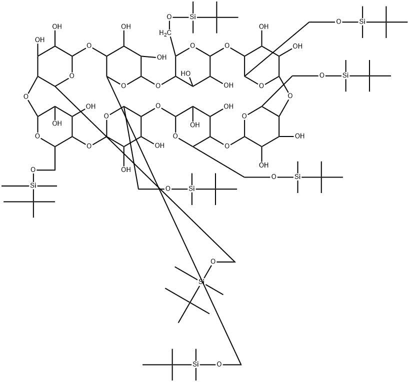八-6-(二甲基-叔-丁基甲硅烷基)-Γ-環(huán)糊精, 123155-06-6, 結(jié)構(gòu)式