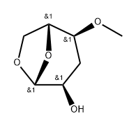 .beta.-ribo-Hexopyranose, 1,6-anhydro-3-deoxy-4-O-methyl- Struktur