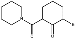 2-bromo-6-(piperidine-1-carbonyl)cyclohexan-1-one Struktur