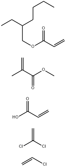 2-Propenoic acid, 2-methyl-, methyl ester, polymer with chloroethene, 1,1-dichloroethene, 2-ethylhexyl 2-propenoate and 2-propenoic acid Struktur