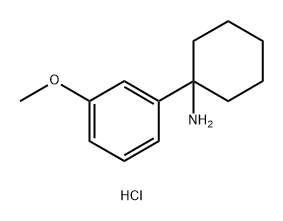Cyclohexanamine, 1-(3-methoxyphenyl)-, hydrochloride (1:1) Struktur