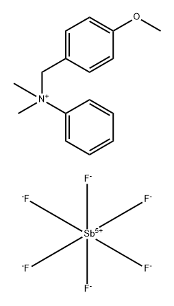 4-Methoxy-N,N-dimethyl-N-phenylbenzenemethanaminium, (OC-6-11)-hexafluoroantimonate(1-) Struktur