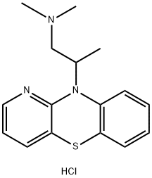 10H-Pyrido[3,2-b][1,4]benzothiazine-10-ethanamine, N,N,β-trimethyl-, hydrochloride (1:1), 132962-42-6, 結(jié)構(gòu)式