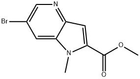 methyl 6-bromo-1-methyl-1H-pyrrolo[3,2-b]pyridine-2-carboxylate Struktur