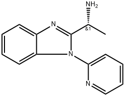 1H-Benzimidazole-2-methanamine, α-methyl-1-(2-pyridinyl)-, (αR)- Struktur