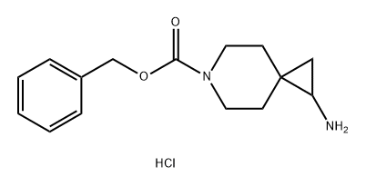 Benzyl -1-Amino-6-azaspiro[2.5]octane-6-carboxylic acid hydrochloride Struktur