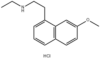 1-Naphthaleneethanamine, N-ethyl-7-methoxy-, hydrochloride (1:1) Struktur