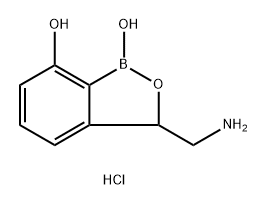 3-(aminomethyl)benzo[c][1,2]oxaborole-1,7(3H)-diol hydrochloride Struktur