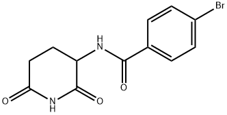4-Bromo-N-(2,6-dioxopiperidin-3-yl)benzamide Struktur