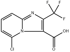5-chloro-2-(trifluoromethyl)imidazo[1,2-a]pyridine-3-carboxylic acid Struktur