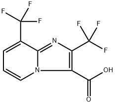 2,8-bis(trifluoromethyl)imidazo[1,2-a]pyridine-3-carboxylic acid Struktur