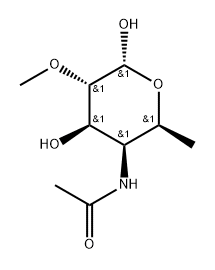 4-acetamido-4,6-dideoxy-2-O-methylgalactose Struktur