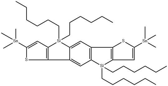 2,7-Bis(trimethylstannyl)-benzo[1,2-b:4,5-b]bis(4,4'-dioctyl-4H-silolo[3,2-b]thiophene)|2,7-雙三甲基錫-苯并[1,2-B:4,5-B]雙(4,4'-二辛基-4H-二噻吩并噻咯)-雙三甲基錫