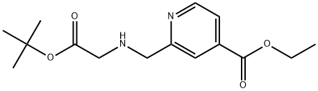 ethyl 2-({[2-(tert-butoxy)-2-oxoethyl]amino}methyl)pyridine-4-carboxylate Struktur
