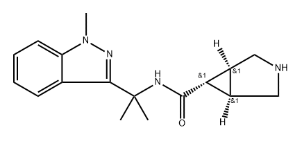 rac-(1R,5S,6R)-N-[2-(1-methyl-1H-indazol-3-yl)propan-2-yl]-3-azabicyclo[3.1.0]hexane-6-carboxamide Struktur