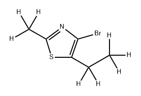 4-Bromo-(2-methyl-5-ethyl-d8)-thiazole Struktur