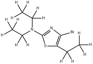4-Bromo-[(2-diethylamino-5-ethyl)-d15]-thiazole Struktur