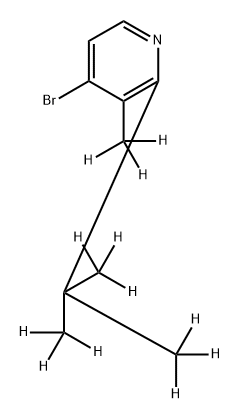4-Bromo-[2-(tert-butyl)-3-methyl-d12]-pyridine Struktur