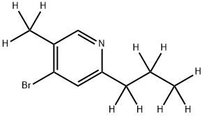 4-Bromo-[3-methyl-6-(n-propyl)-d10]-pyridine Struktur