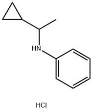 N-(1-cyclopropylethyl)aniline hydrochloride Struktur