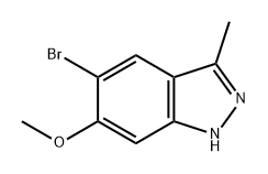 5-bromo-6-methoxy-3-methyl-1H-indazole Struktur