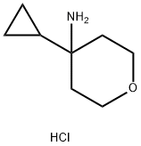 4-Cyclopropyloxan-4-amine hydrochloride Struktur
