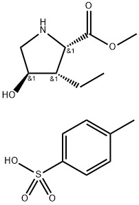 L-Proline, 3-ethyl-4-hydroxy-, methyl ester, (3S,4R)-, 4-methylbenzenesulfonate (1:1)|L-PROLINE, 3-ETHYL-4-HYDROXY-, METHYL ESTER, (3S,4R)-, 4-METHYLBENZENESULFONATE (1:1)