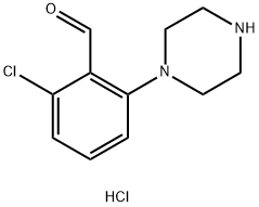 2-chloro-6-(piperazin-1-yl)benzaldehyde hydrochloride Struktur