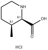 (2R,3S)-3-Methylpiperidine-2-carboxylic Acid Hydrochloride Salt Struktur