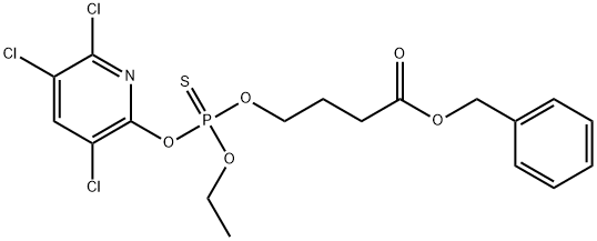 4-[Ethoxy-(3,5,6-trichloro-pyridin-2-yloxy)-thiophosphoryloxy]-butyric acid benzyl ester Struktur