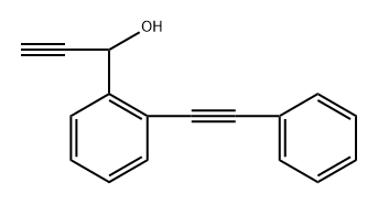 Benzenemethanol, α-ethynyl-2-(2-phenylethynyl)- Struktur