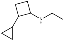 2-cyclopropyl-N-ethylcyclobutan-1-amine Struktur