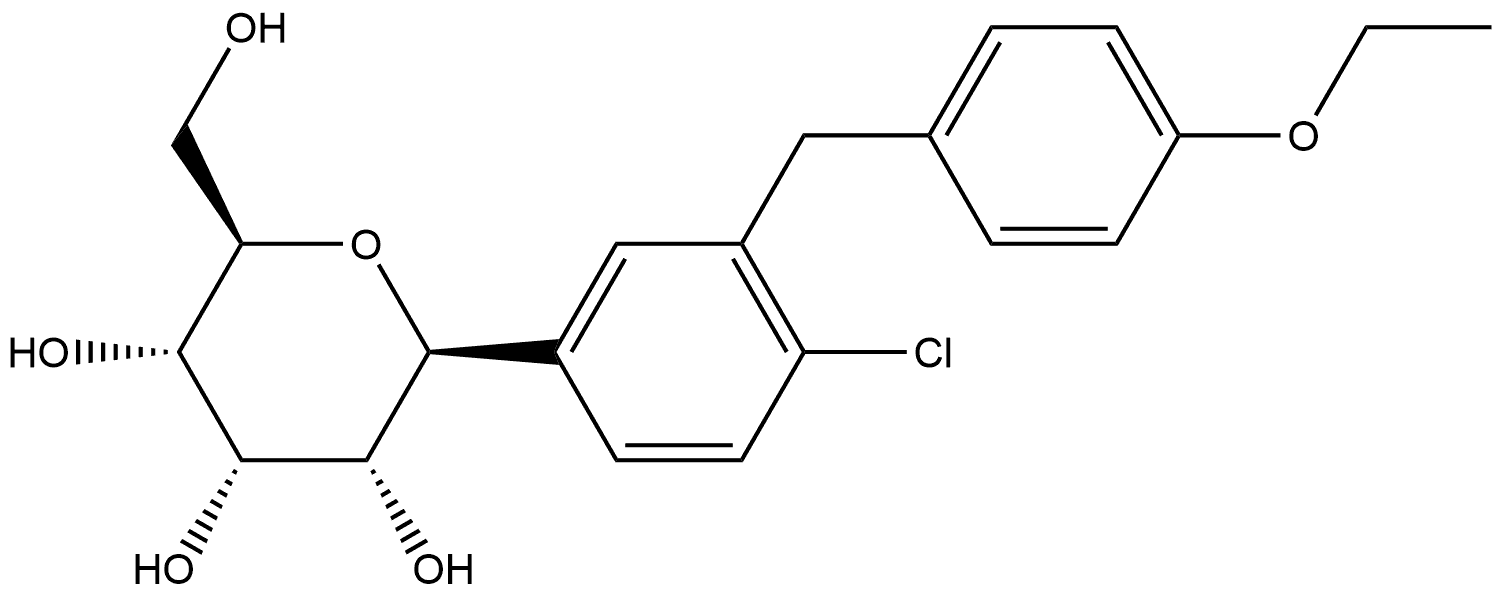 D-Allitol, 1,5-anhydro-1-C-[4-chloro-3-[(4-ethoxyphenyl)methyl]phenyl]-, (1S)- Struktur