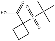 1-(tert-butylsulfonyl)cyclobutane-1-carboxylicacid Struktur