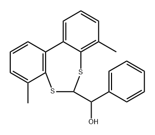 Dibenzod,f1,3dithiepin-6-methanol, 4,8-dimethyl-.alpha.-phenyl-, stereoisomer Struktur