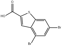 4,6-dibromobenzo[b]thiophene-2-carboxylic acid Struktur