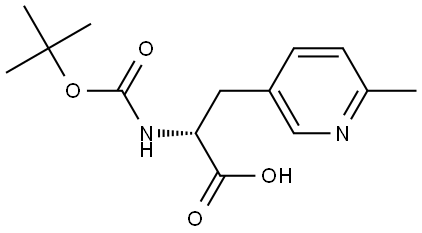 3-Pyridinepropanoic acid, α-[[(1,1-dimethylethoxy)carbonyl]amino]-6-methyl-, (αR)- Struktur