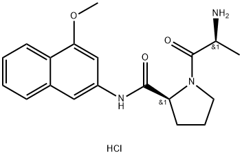L-Prolinamide, L-alanyl-N-(4-methoxy-2-naphthalenyl)-, monohydrochloride (9CI) Struktur