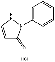 2-Phenyl-1,2-dihydro-3H-pyrazol-3-one hydrochloride Struktur