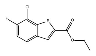 ethyl 7-chloro-6-fluorobenzo[b]thiophene-2-carboxylate Struktur