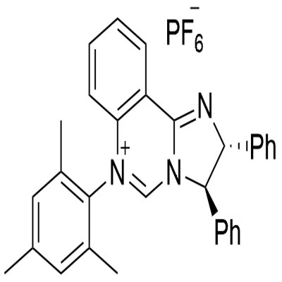 (2R,3R)-2,3-Diphenyl-6-(2,4,6-trimethylphenyl)-2,3-dihydroImidazo[1,2-c]quinazolinium Tetrafluoroborate Structure