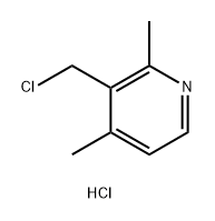 Pyridine, 3-(chloromethyl)-2,4-dimethyl-, hydrochloride Struktur