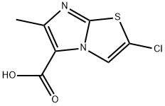 2-chloro-6-methyl-imidazolo[2,1-b]thiazole-5-carboxylic acid Struktur