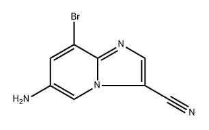 6-amino-8-bromoimidazo[1,2-a]pyridine-3-carbonitrile Struktur
