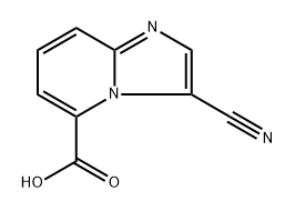3-cyanoimidazo[1,2-a]pyridine-5-carboxylic acid Struktur