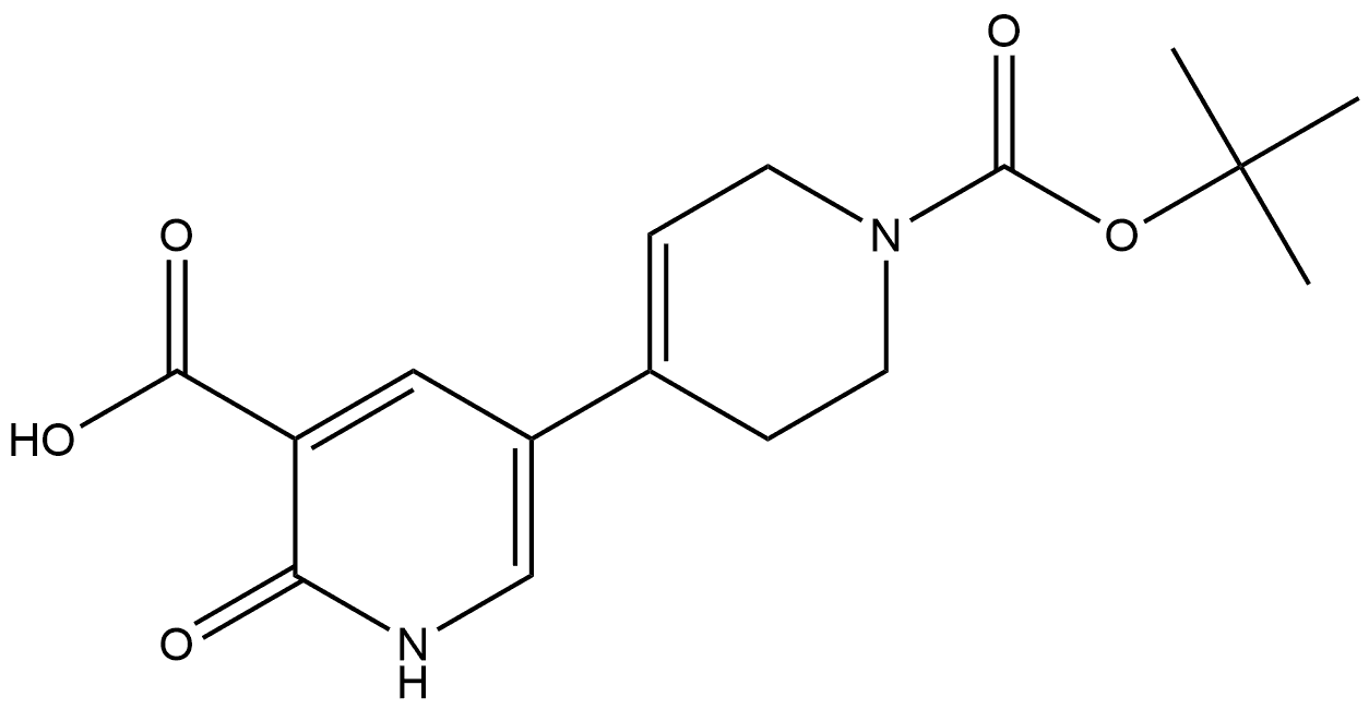 [3,4'-Bipyridine]-1',5(2'H)-dicarboxylic acid, 1,3',6,6'-tetrahydro-6-oxo-, 1'-(1,1-dimethylethyl) ester Struktur