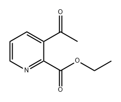2-Pyridinecarboxylic acid, 3-acetyl-, ethyl ester Struktur