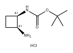 ((1R,2S)-2-氨基環(huán)丁基)氨基甲酸叔丁酯鹽酸鹽 結(jié)構式