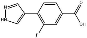 3-fluoro-4-(1H-pyrazol-4-yl)benzoic acid Struktur